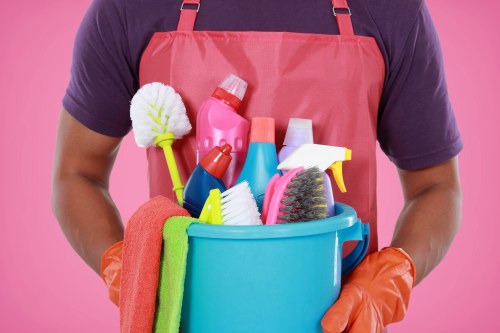 Local technician treating upholstery stains in a Maidavale home