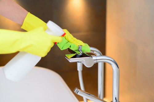 Local Maidavale cleaning team preparing a home for regular domestic cleaning